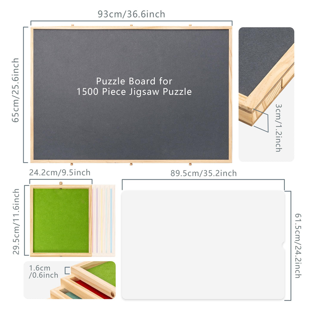 Lavievert translucent puzzle cover protects unfinished work from moisture and pets