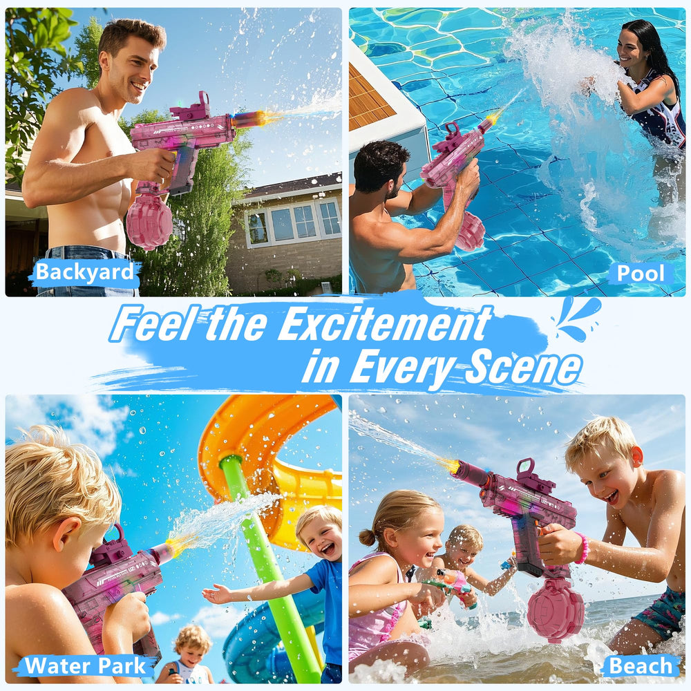 Lawdiey electric water gun splash-resistant design handles splashes