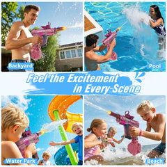 Lawdiey electric water gun splash-resistant design handles splashes