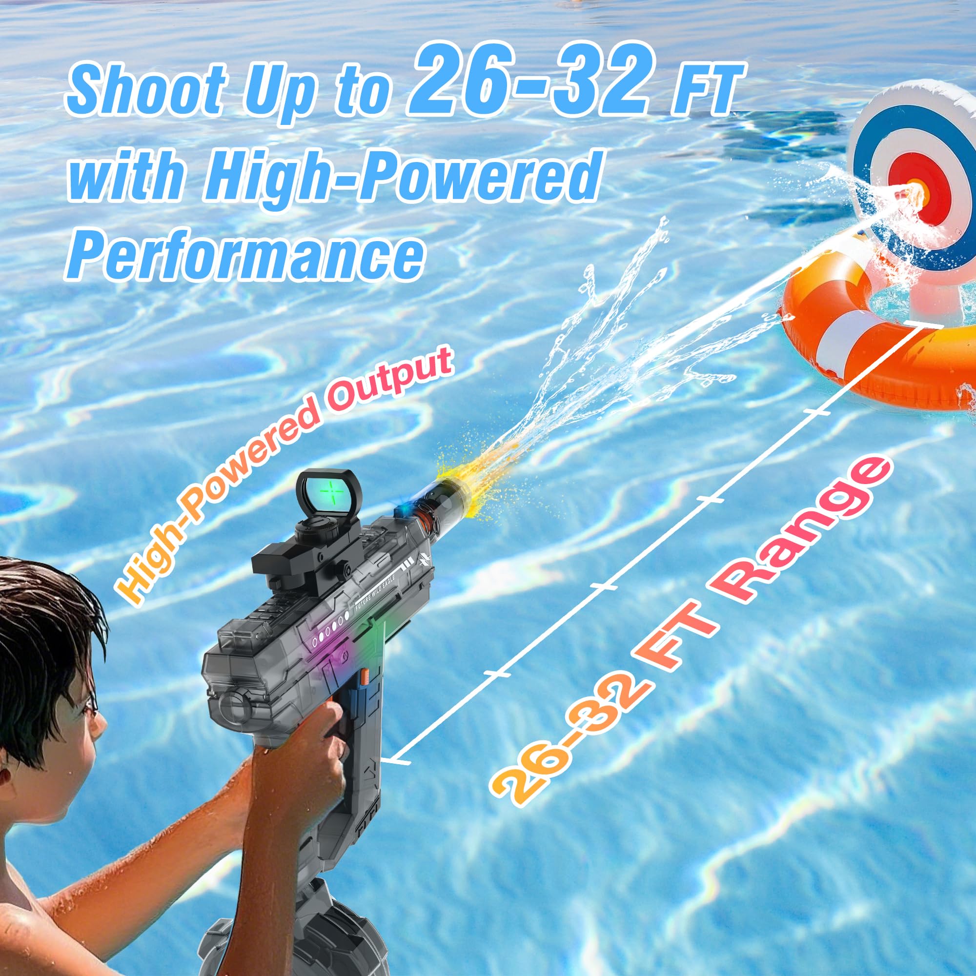 Lawdiey water gun flame light adds dynamic visuals for exciting shots