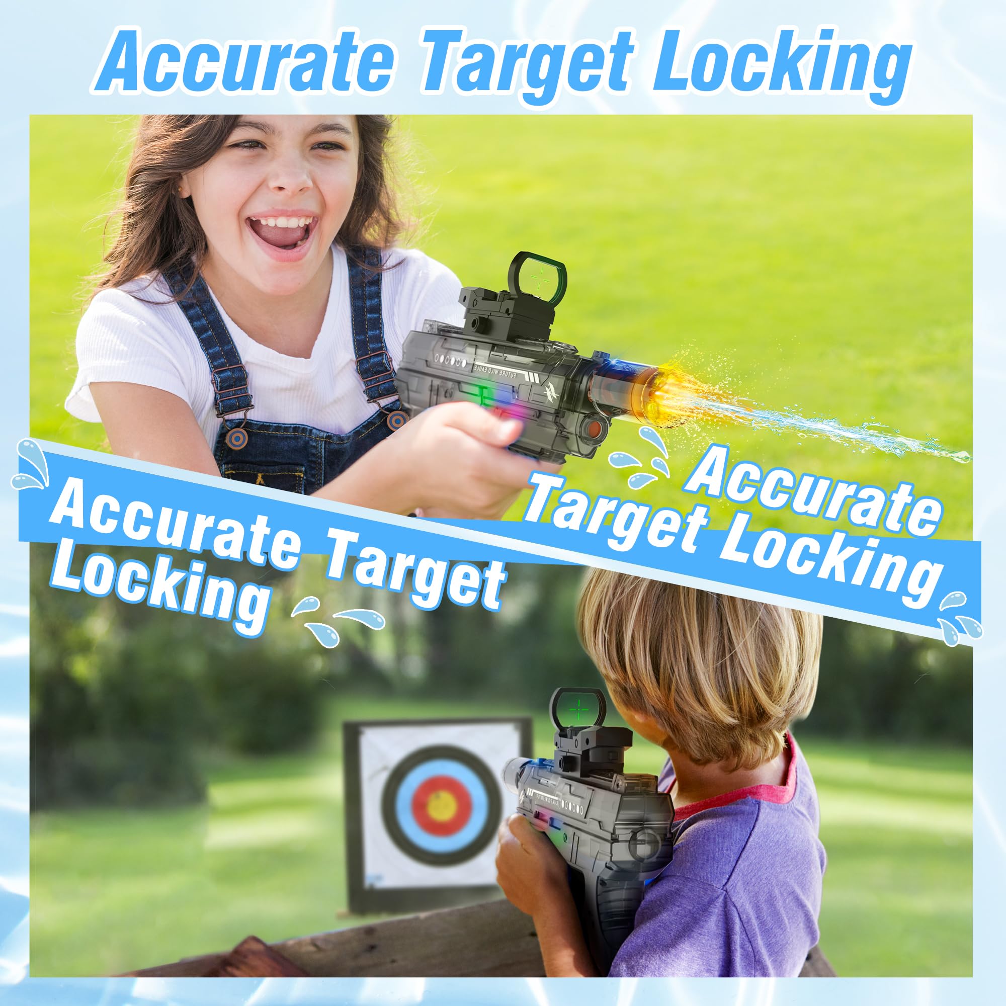 Lawdiey water gun holographic sight boosts aiming precision during games