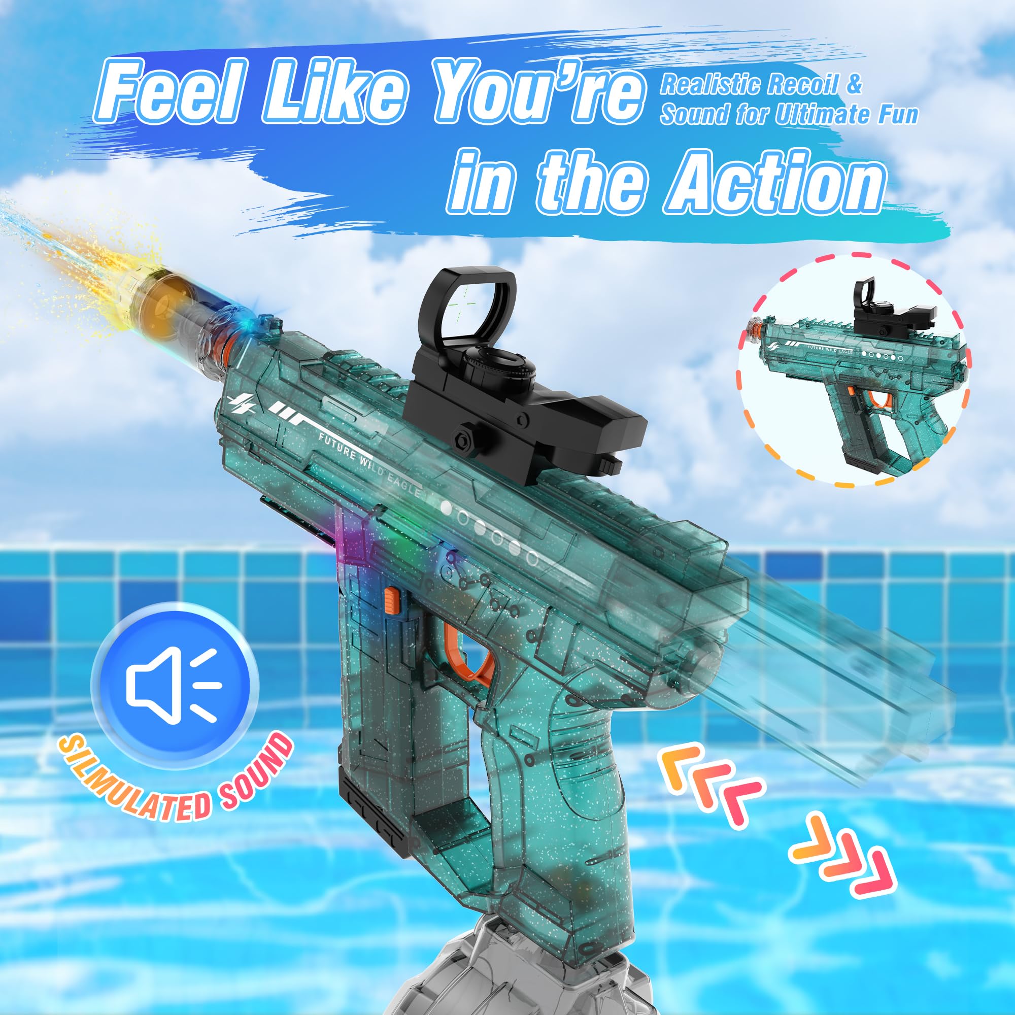 Lawdiey water gun military-style design with tactical look