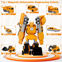 Lawfig magnetic transform engineering car supports building, problem-solving play.
