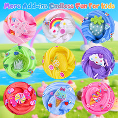 LAWOHO 18-pack slimes slime charms provide cute accents for personalized creations
