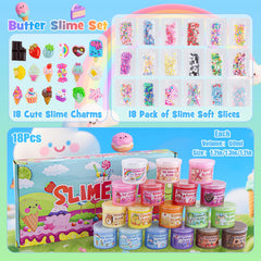 LAWOHO 18-pack slimes easy storage container keeps slime tidy
