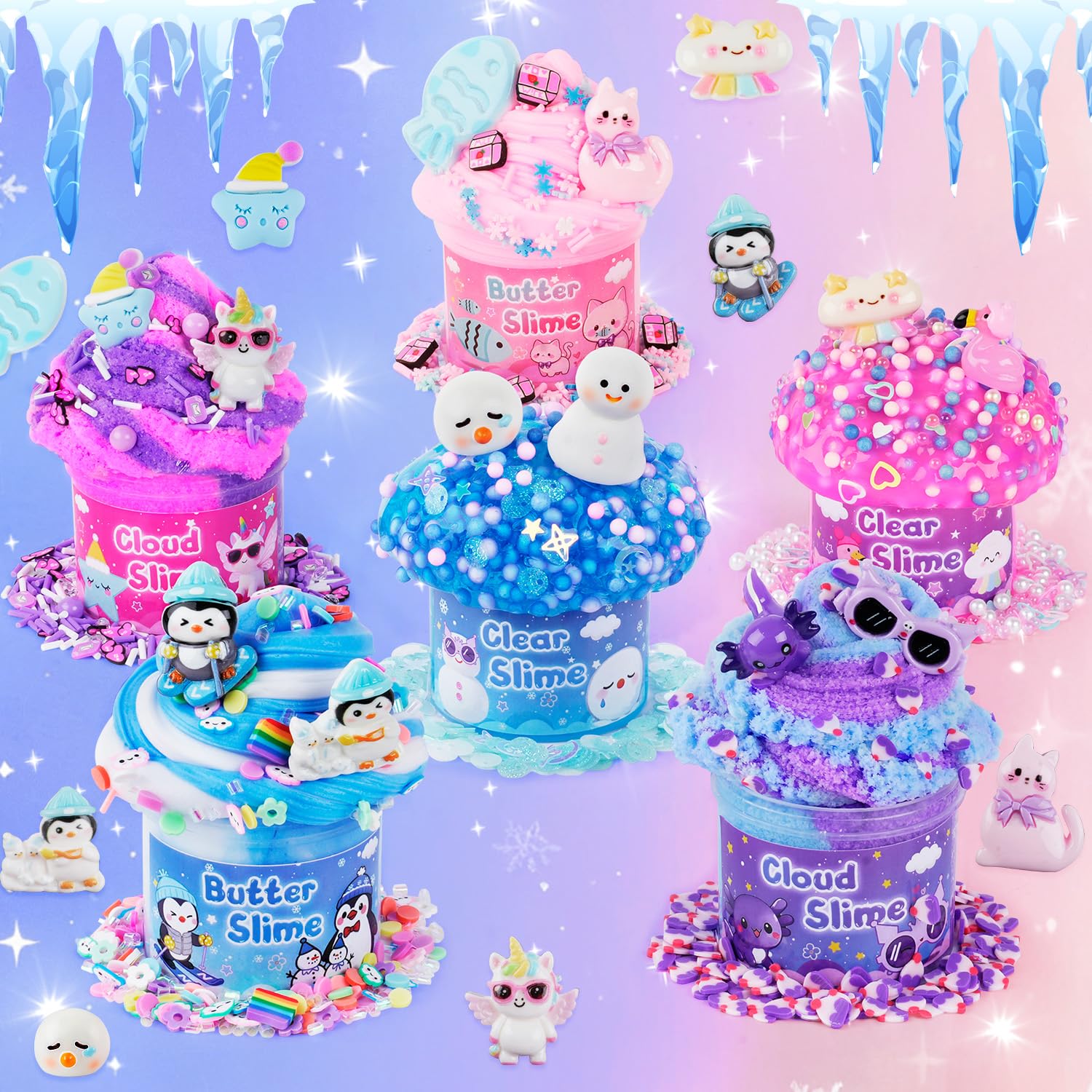LAWOHO Each jar is 60ml, totaling 360ml for versatile play