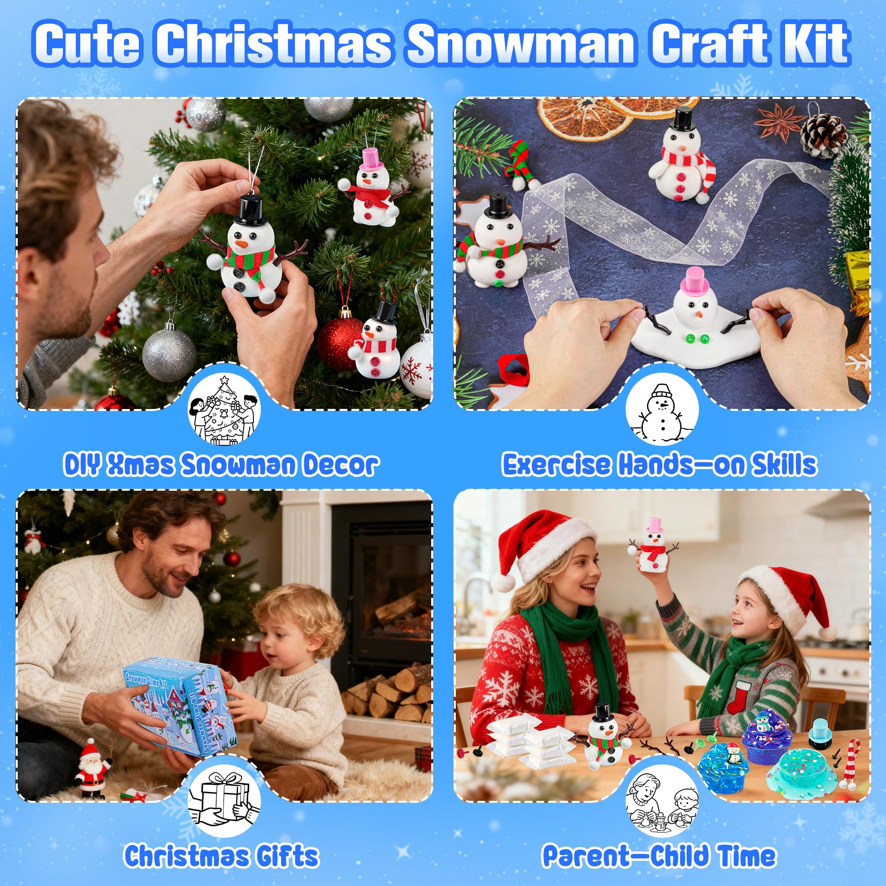 LAWOHO build-a-snowman activity for winter crafts
