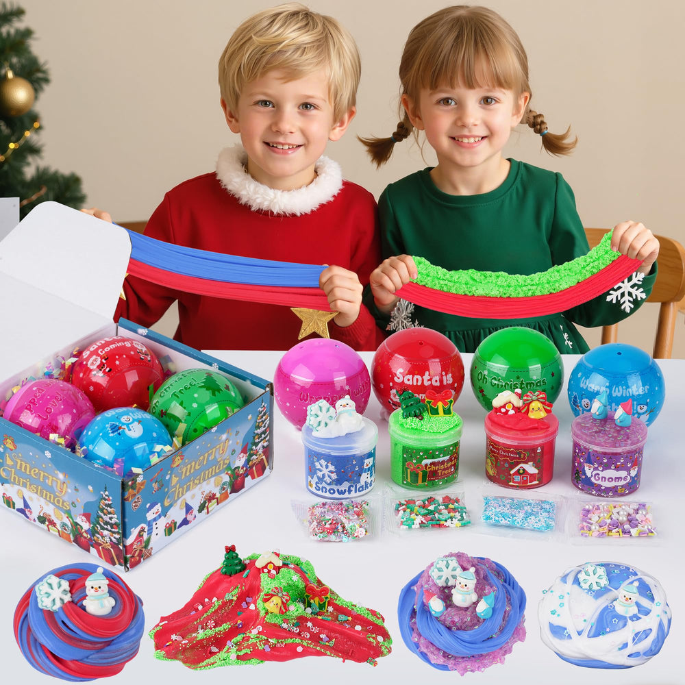LAWOHO Christmas slime set, versatile stocking stuffer for kids ages 8-12.