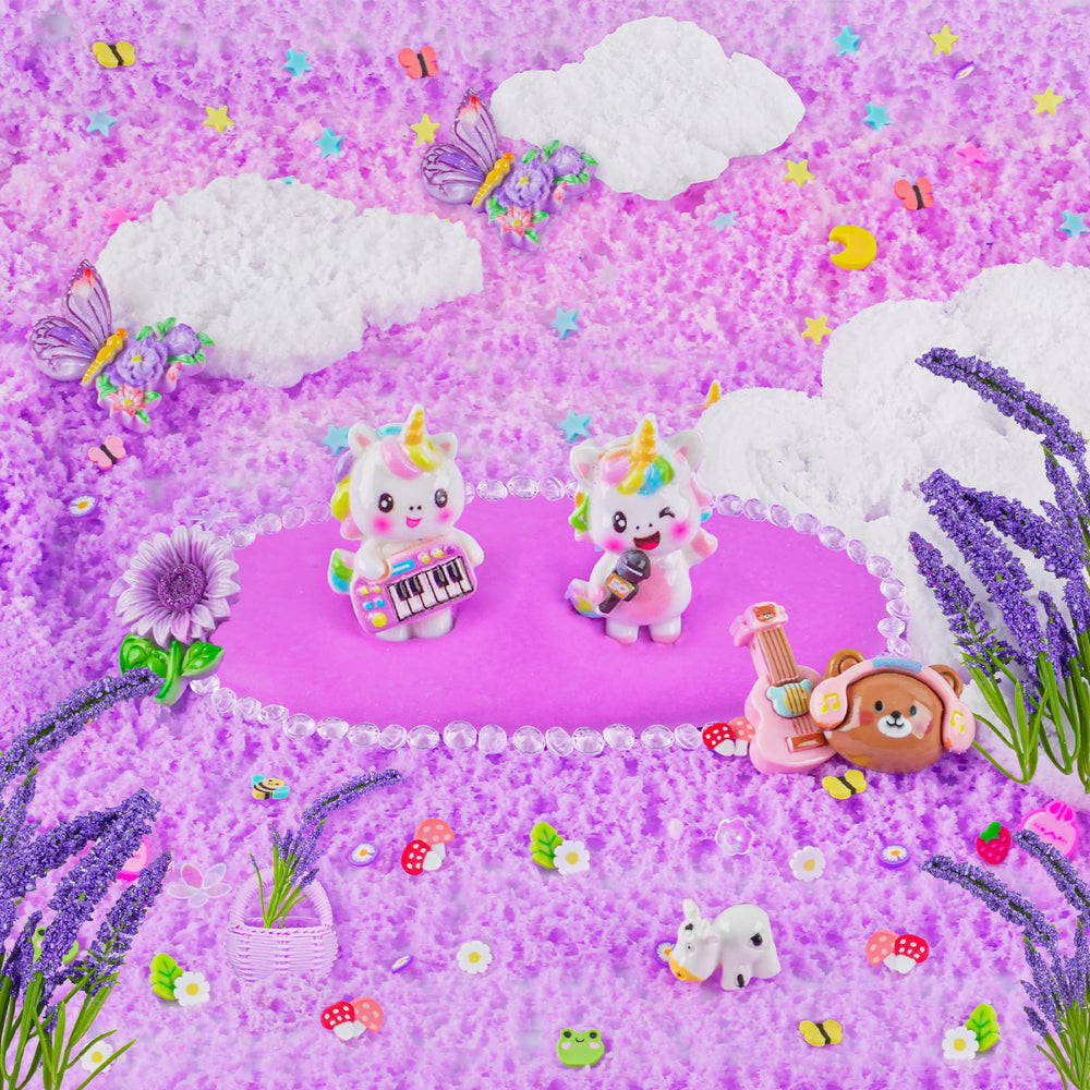 LAWOHO pink clear crystal slime with bubbles for calming play.