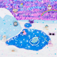 LAWOHO Clear crystal slime with bubbles for crystal visuals