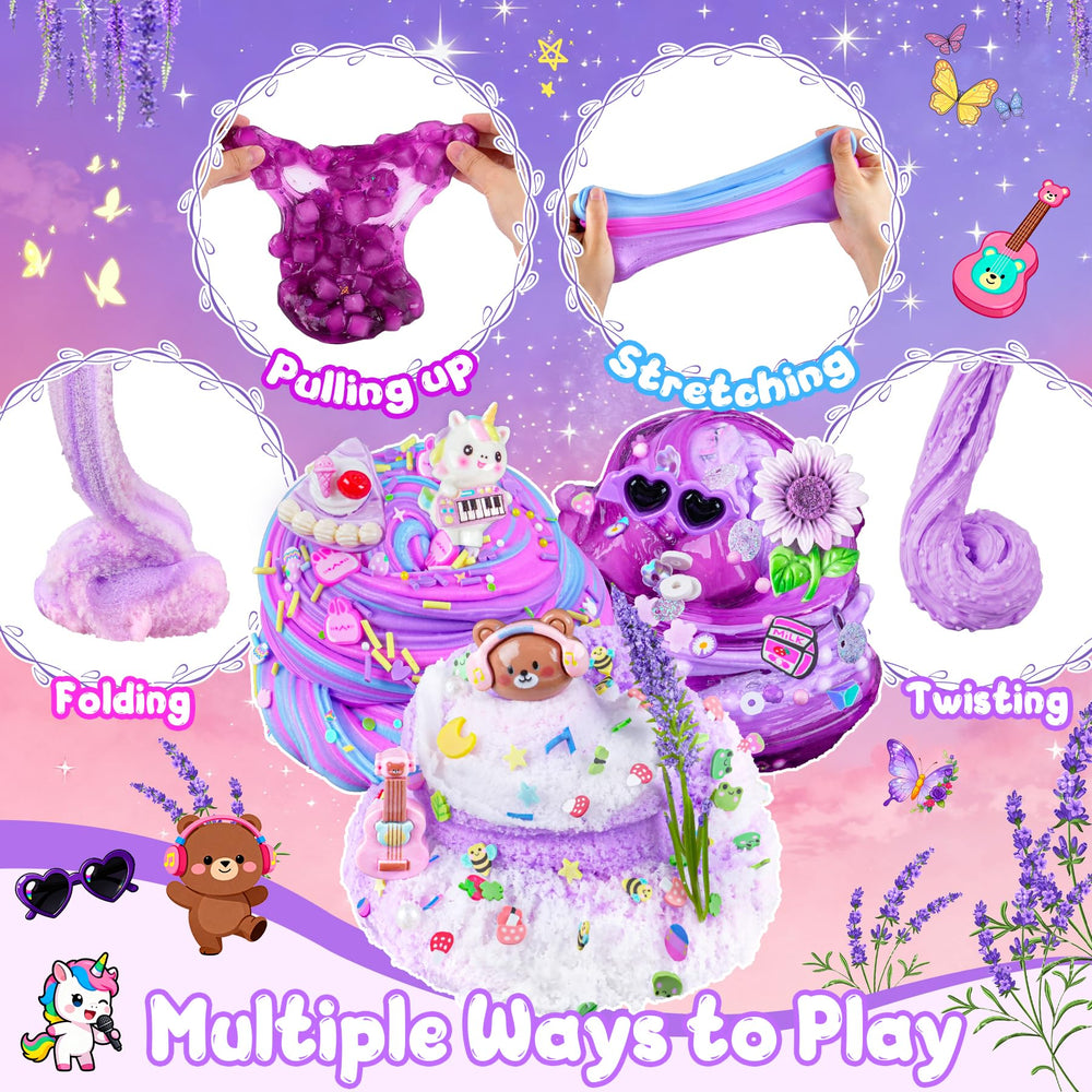 LAWOHO pink cloud slime provides fluffy, snow-like stretches.
