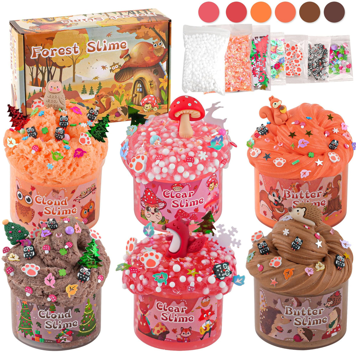 LAWOHO forest slime kit butter slime red 60ml for smooth, stretchy play sessions
