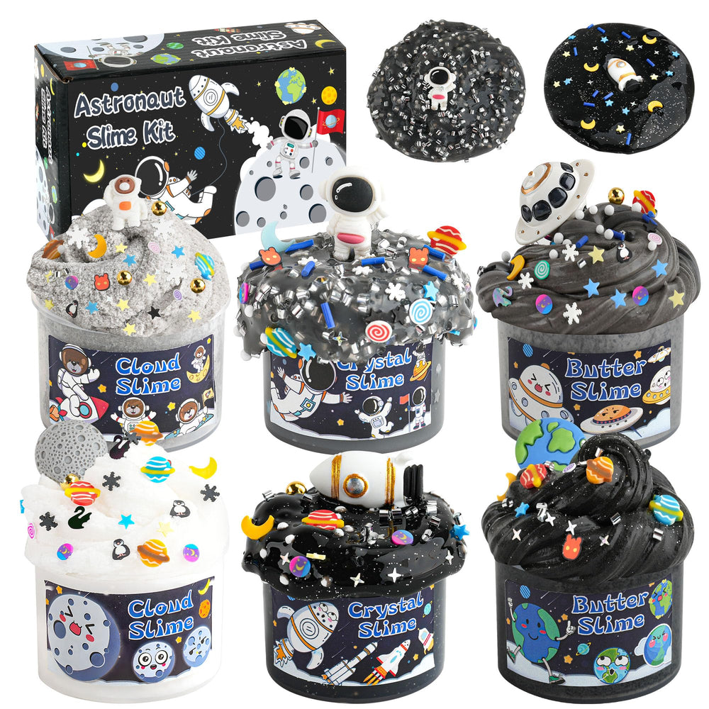 LAWOHO Galaxy Slime Kit with space add ins for kids