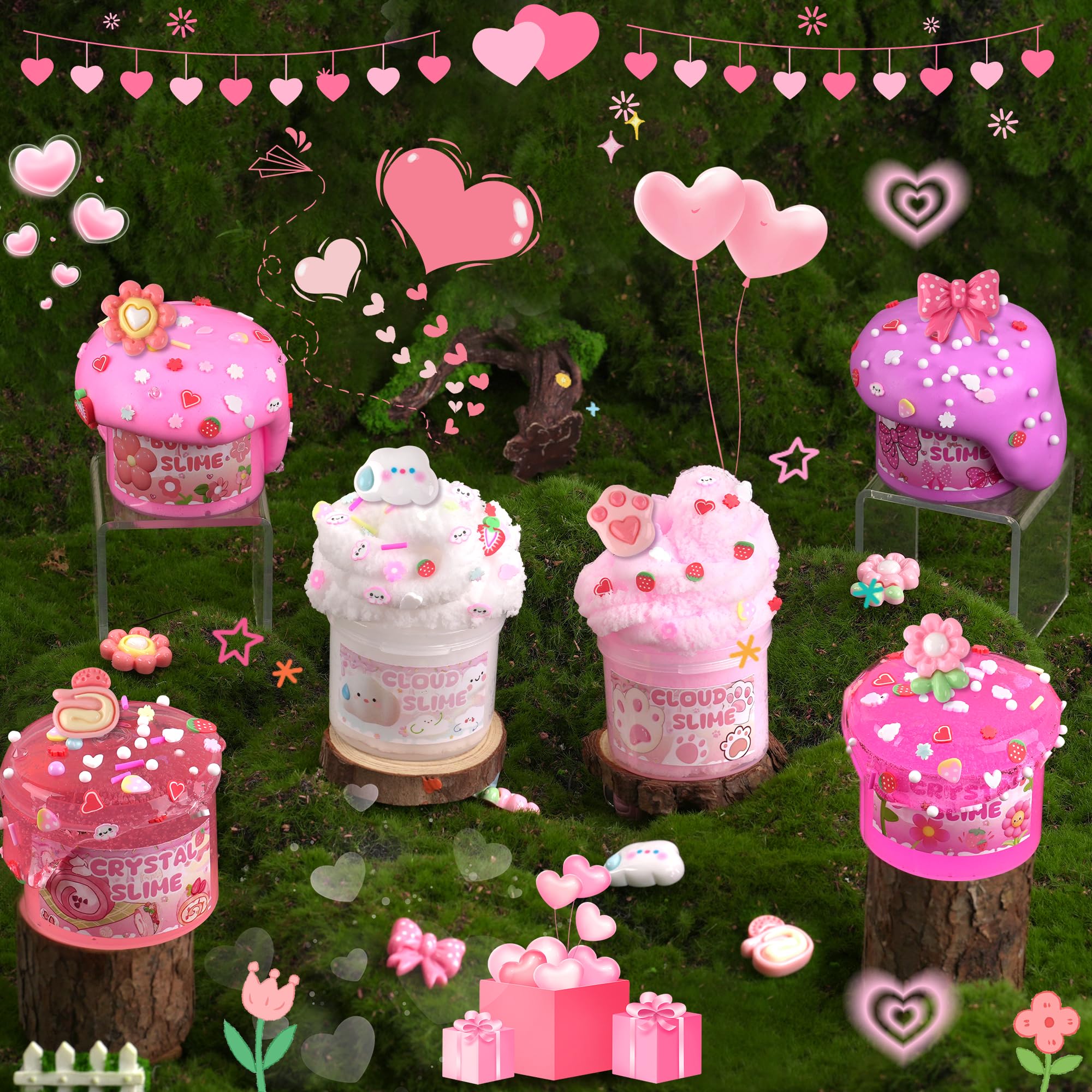 LAWOHO slime charms pack for decorating and play