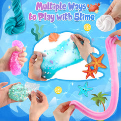 LAWOHO clear slime transparency shows inside decorations for creative displays.