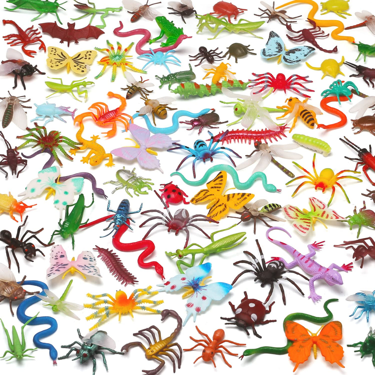 Laxdacee 100 Pcs mini bugs ant – durable insect figure for science play.