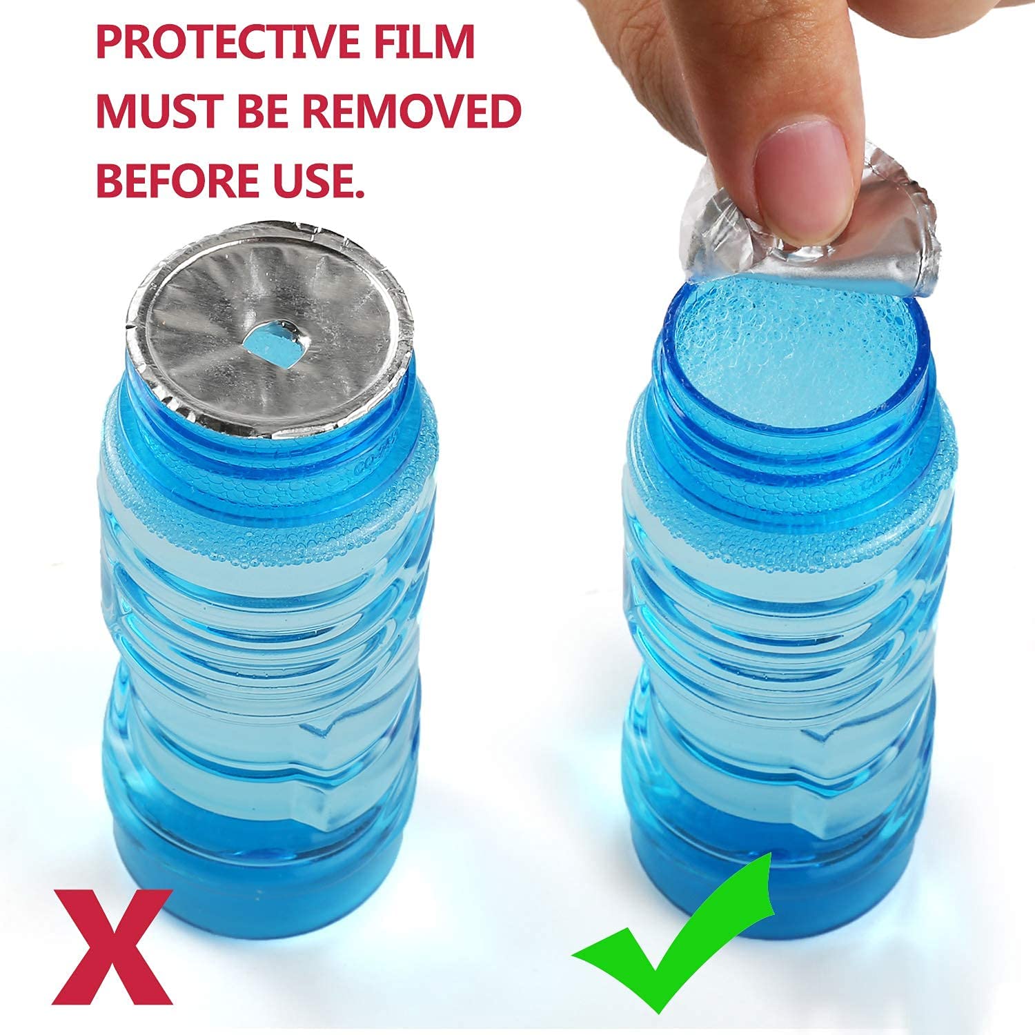 Laxdacee bubble gun blue light-up trigger in action for wind-up fun