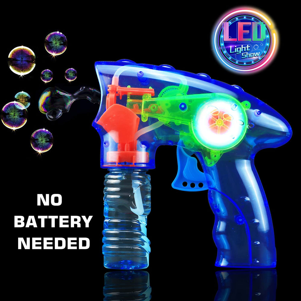Laxdacee bubble gun light-up red pack ready for party play