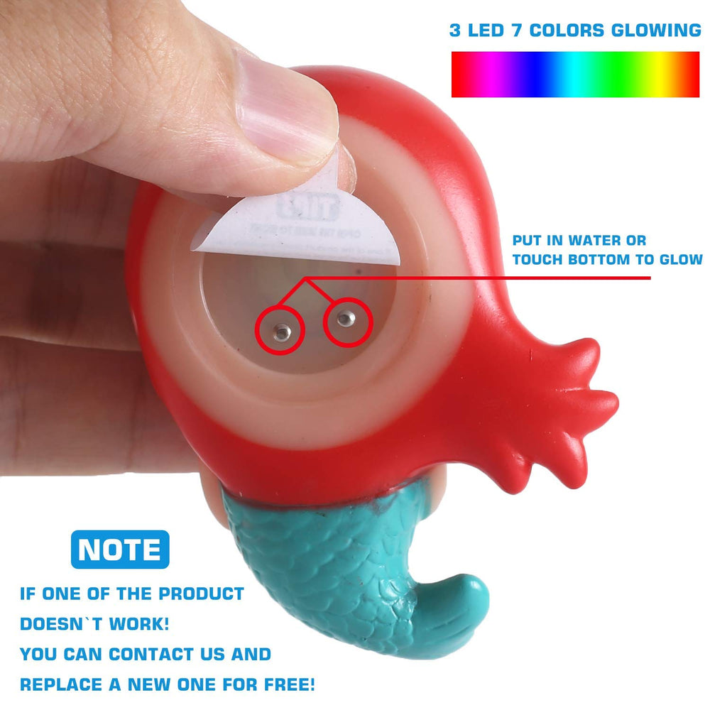 Laxdacee ducks bath toy glows, encouraging little hands to reach and play