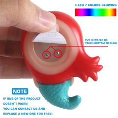 Laxdacee ducks bath toy glows, encouraging little hands to reach and play