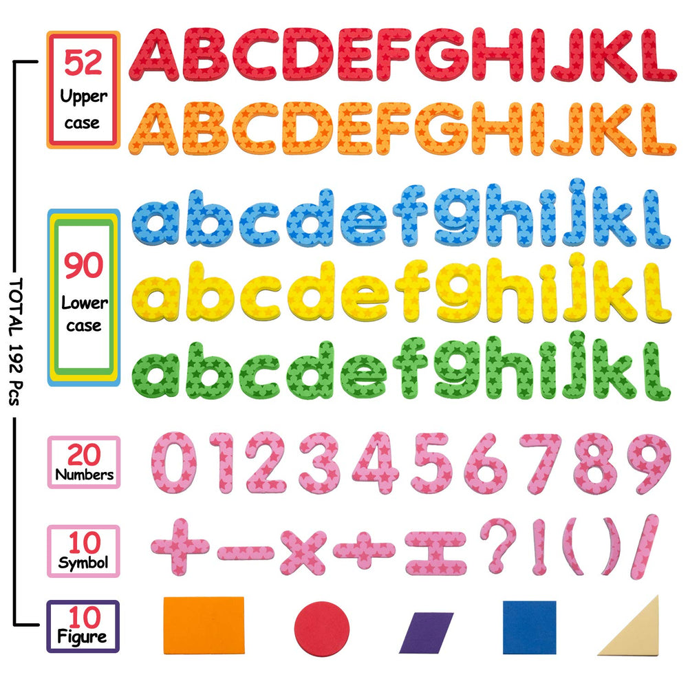 Laxdacee letters foam close-up shows bright colors to spark early literacy