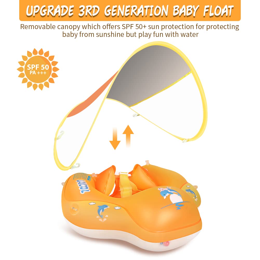 LAYCOL anti-flip design keeps baby secure during pool play.