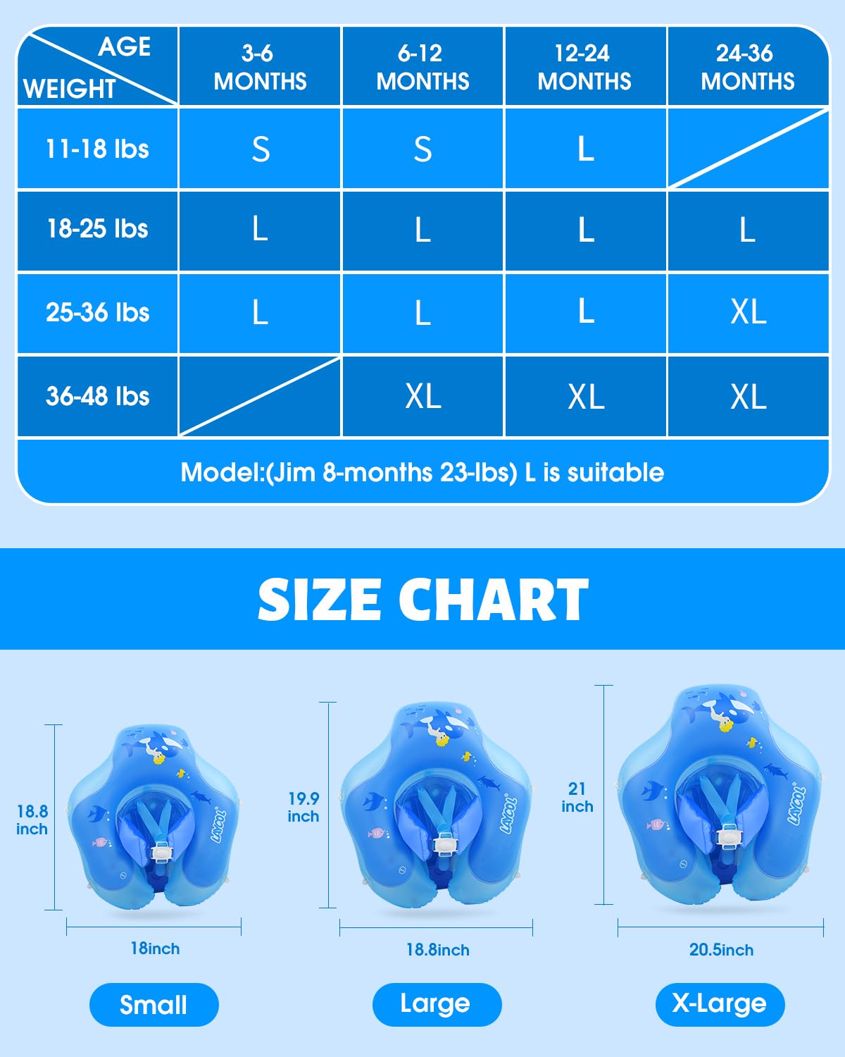 LAYCOL float supports breaststroke and backstroke with two distinct swim modes