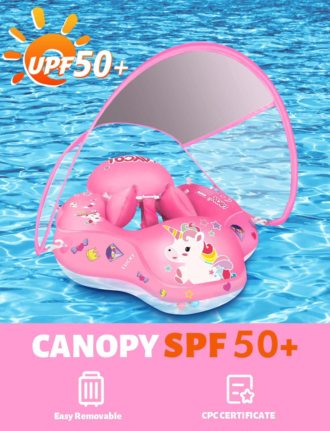 LAYCOL no-flip over design keeps baby secure during water time