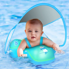 LAYCOL baby float canopy provides shade and cooling for pool time