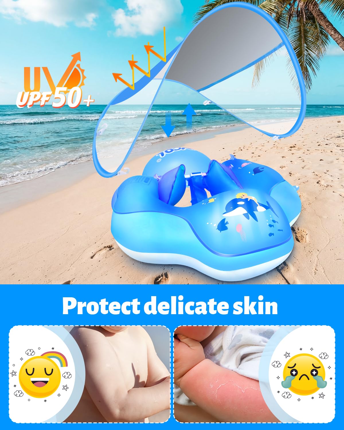 LAYCOL Baby Swim Float double-chamber for stable water time
