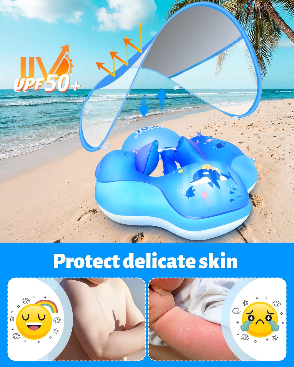 LAYCOL Baby Swim Float double-chamber for stable water time