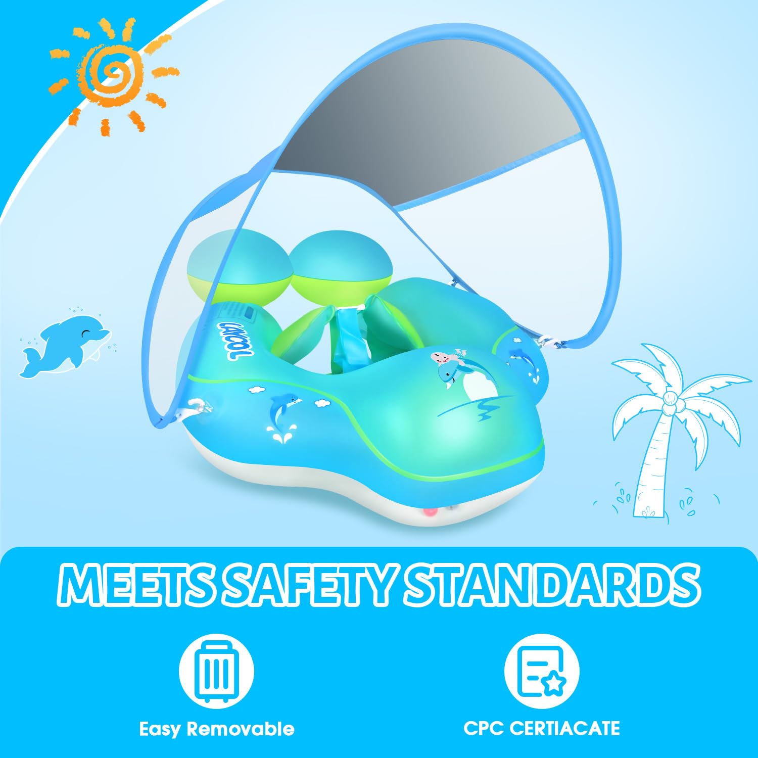 LAYCOL safety PVC material keeps baby's skin safe and non-toxic.