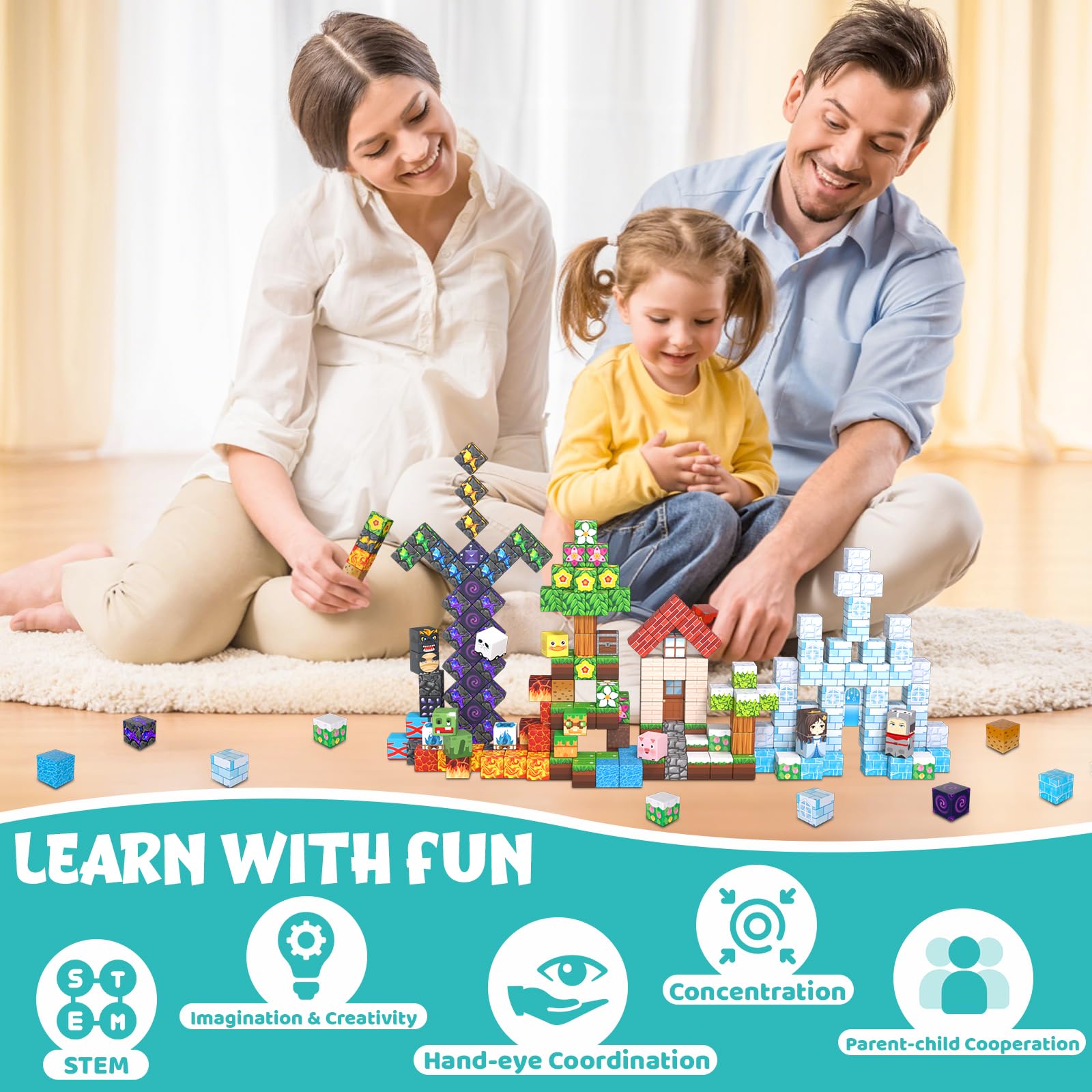 LAYVIC magnetic blocks for kids inspire sturdy constructions and confident stacking