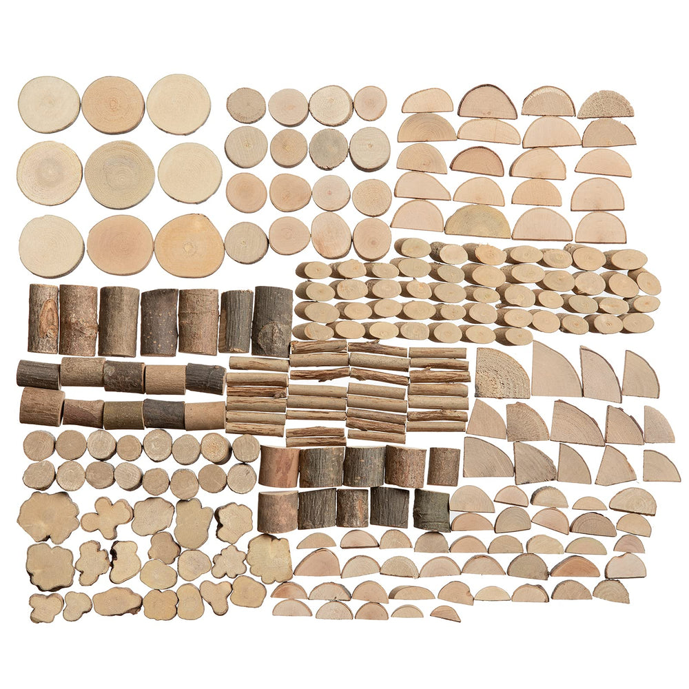 LAZACA natural-wood-slices-variety enables diverse DIY craft options