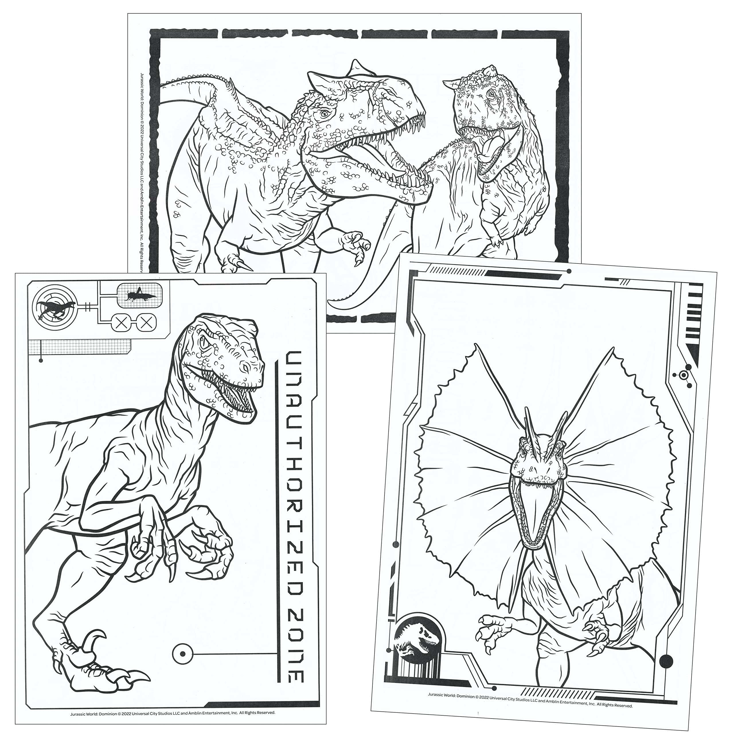 Lazy Days Jurassic World coloring pages offer varied scenes to boost creativity.