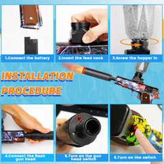 Lazzarou blaster hopper loading enables high-volume action during games.