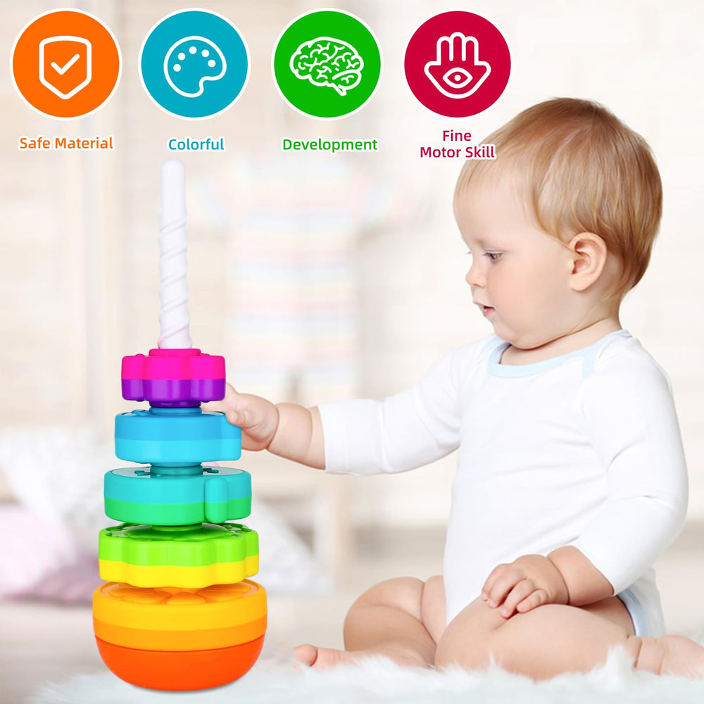 LBAIBB Spin Stack Toy makes gifting easy for toddlers ages 1 and up.