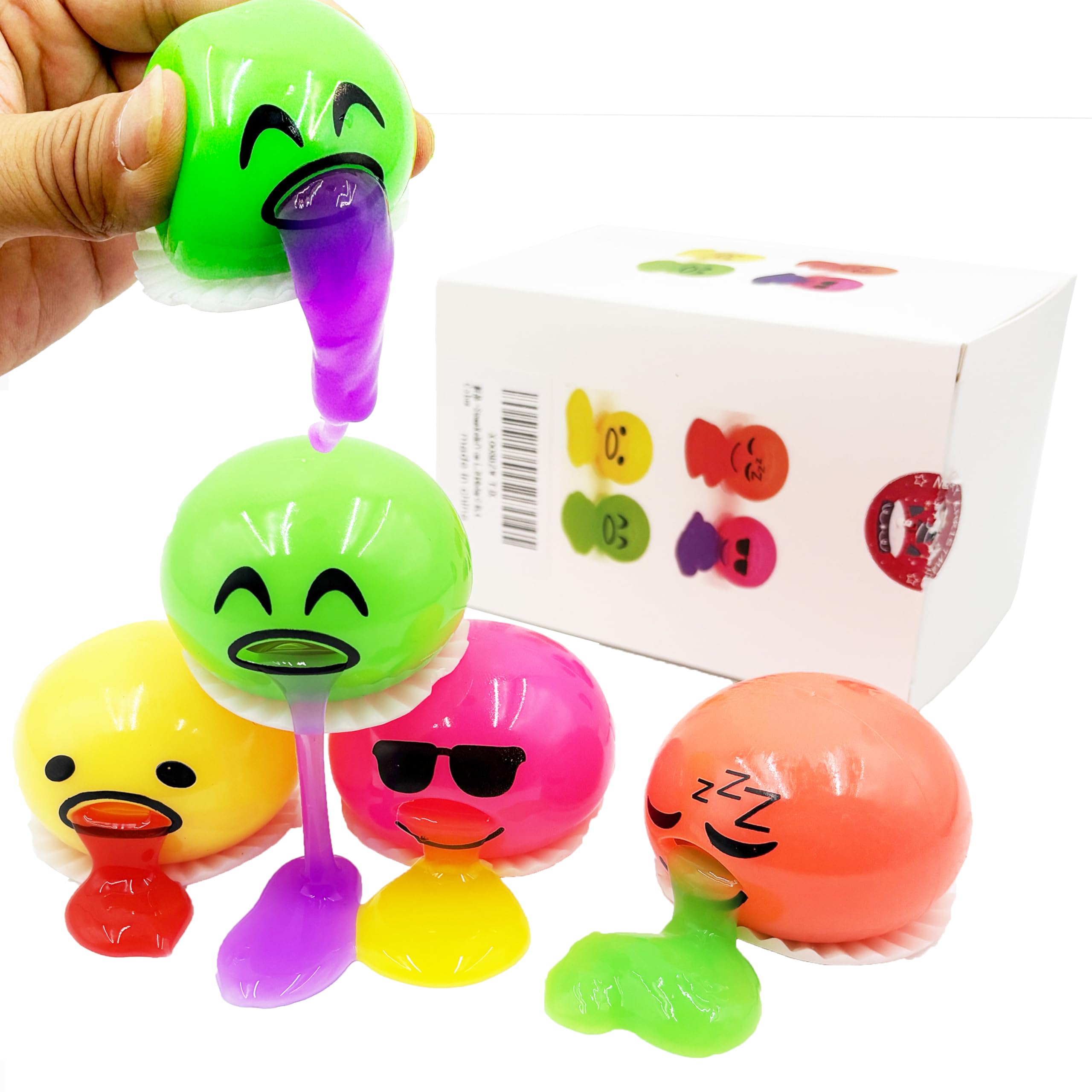 LBKKC vomiting egg slime desk decor, quirky fidget that lightens mood at work.