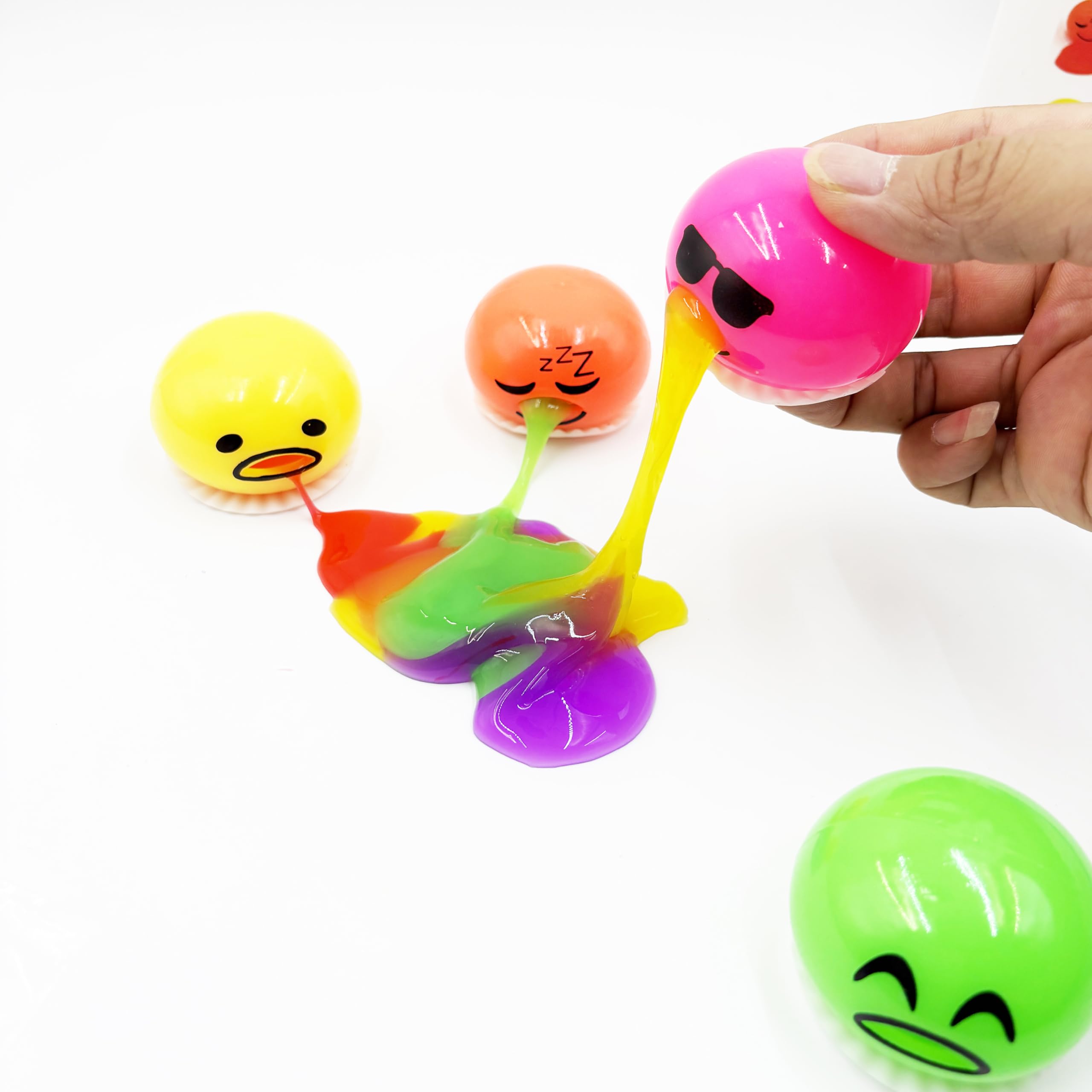 LBKKC vomiting egg slime party-favor, compact novelty for Easter or Halloween.