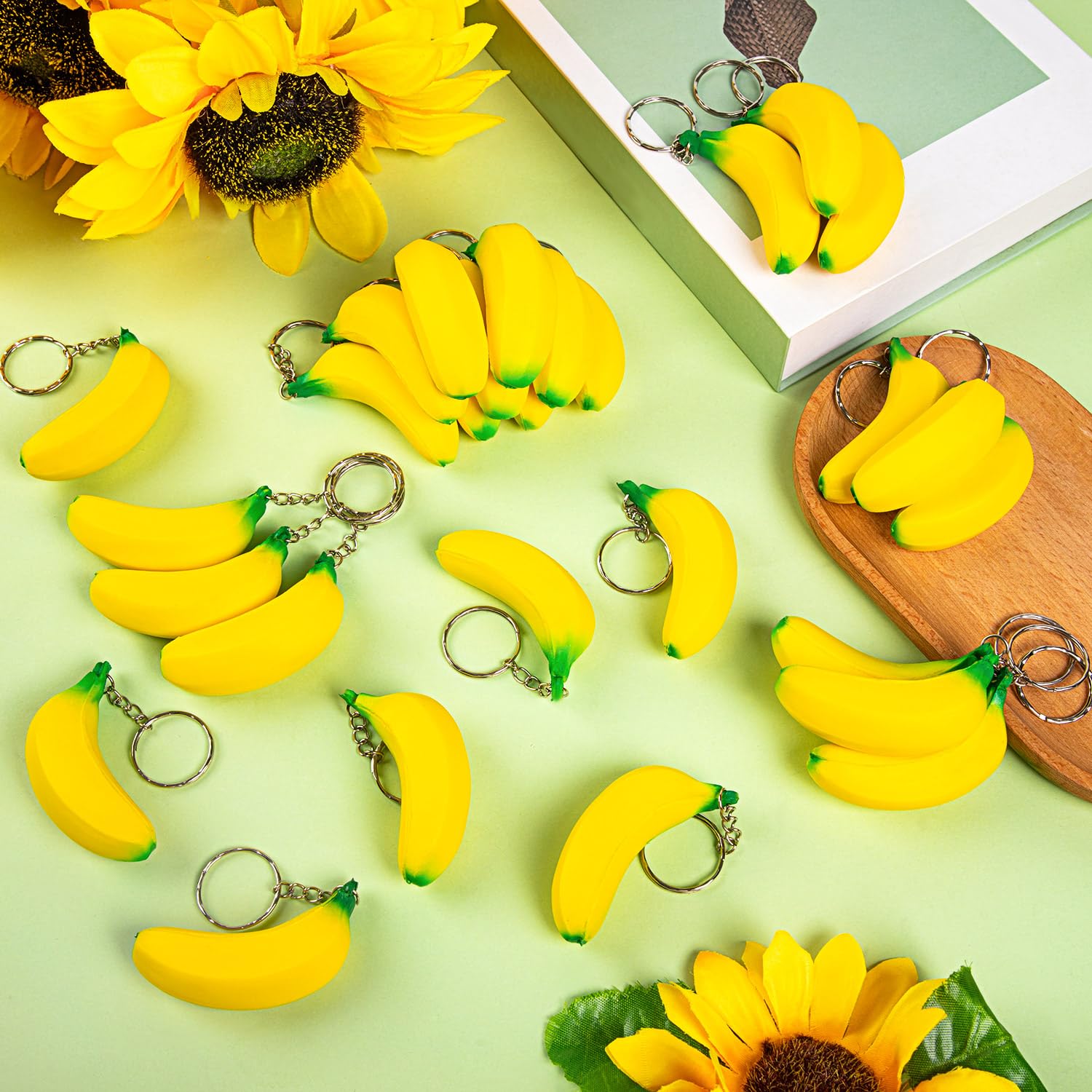 LBSXQGS banana keychain on bag, adds playful decor