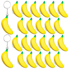 LBSXQGS banana keychain elastic rubber detail highlights durable metal tab