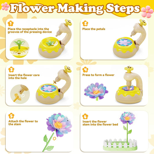 LC eterna flower making machine showing easy petal assembly for kids.