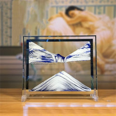 LCDOCLAK Moving Sand Art Picture 12x10 shows a deep sea sandscape for calming desk decor.