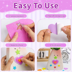 Lckaent craft kit foam stickers for kids projects