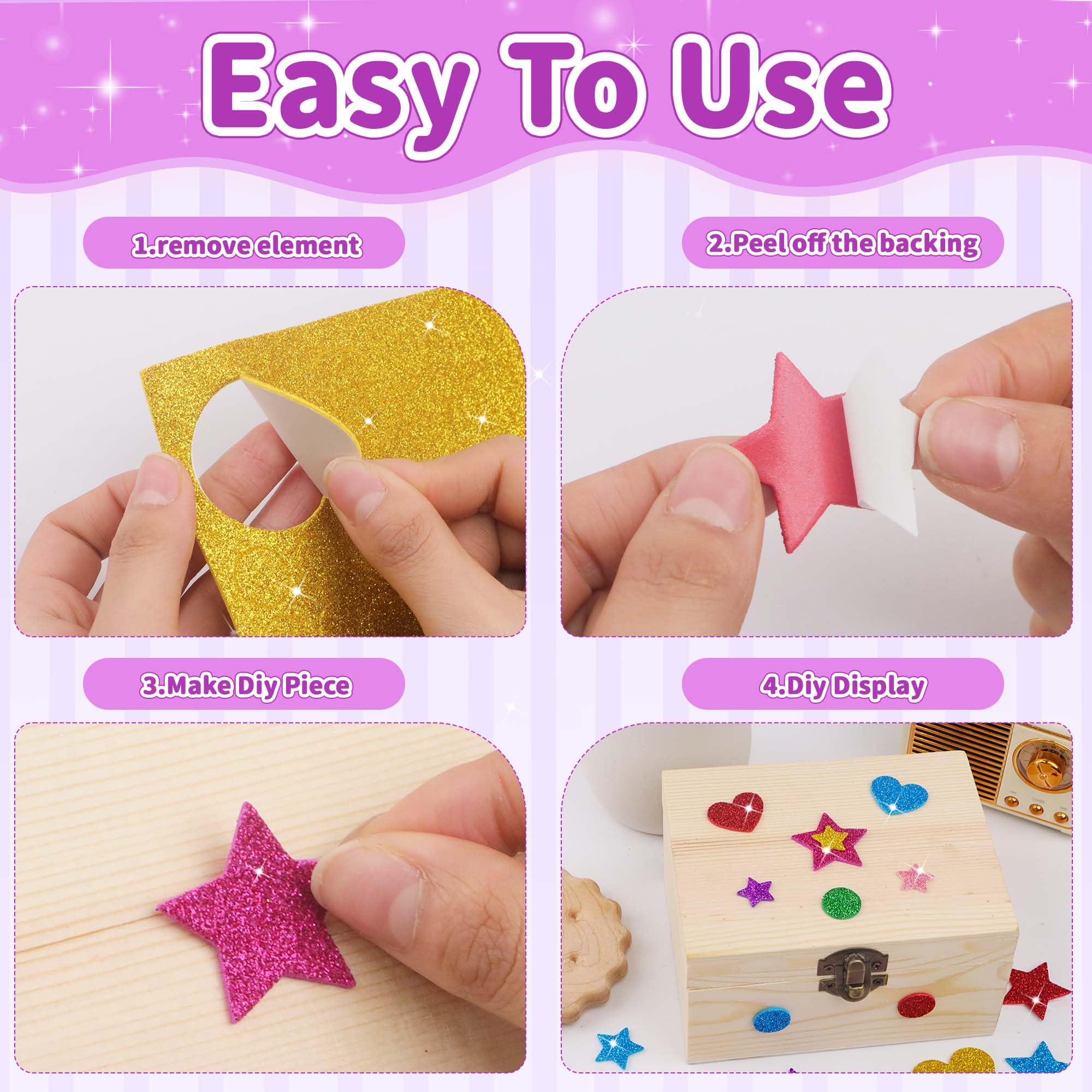 Lckaent glitter circles sheets for colorful journaling and school projects.