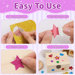 Lckaent glitter circles sheets for colorful journaling and school projects.