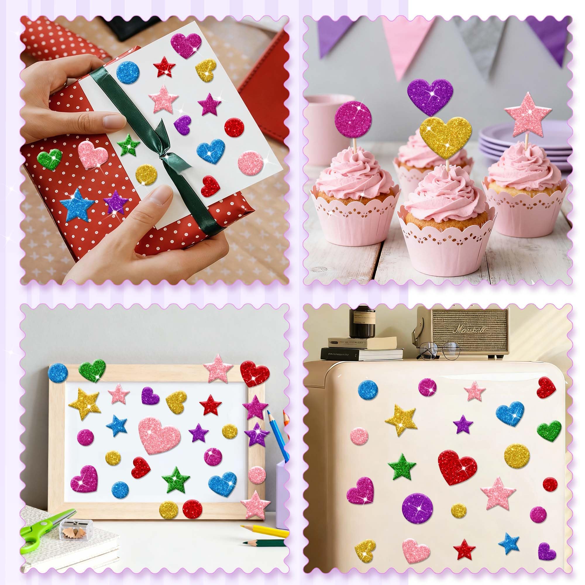 Lckaent notebook stickers enhance planners with colorful dimension.
