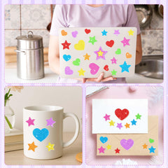 Lckaent scrapbook stickers set adds color and texture