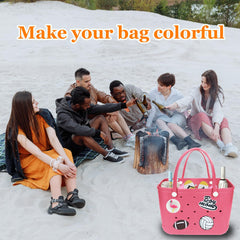 Lckaey rubber bag decorative shine adds luster