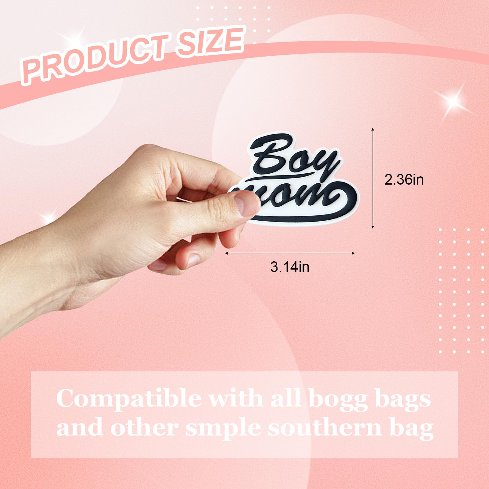 Lckaey secure-fit bag decor attaches neatly to bag holes